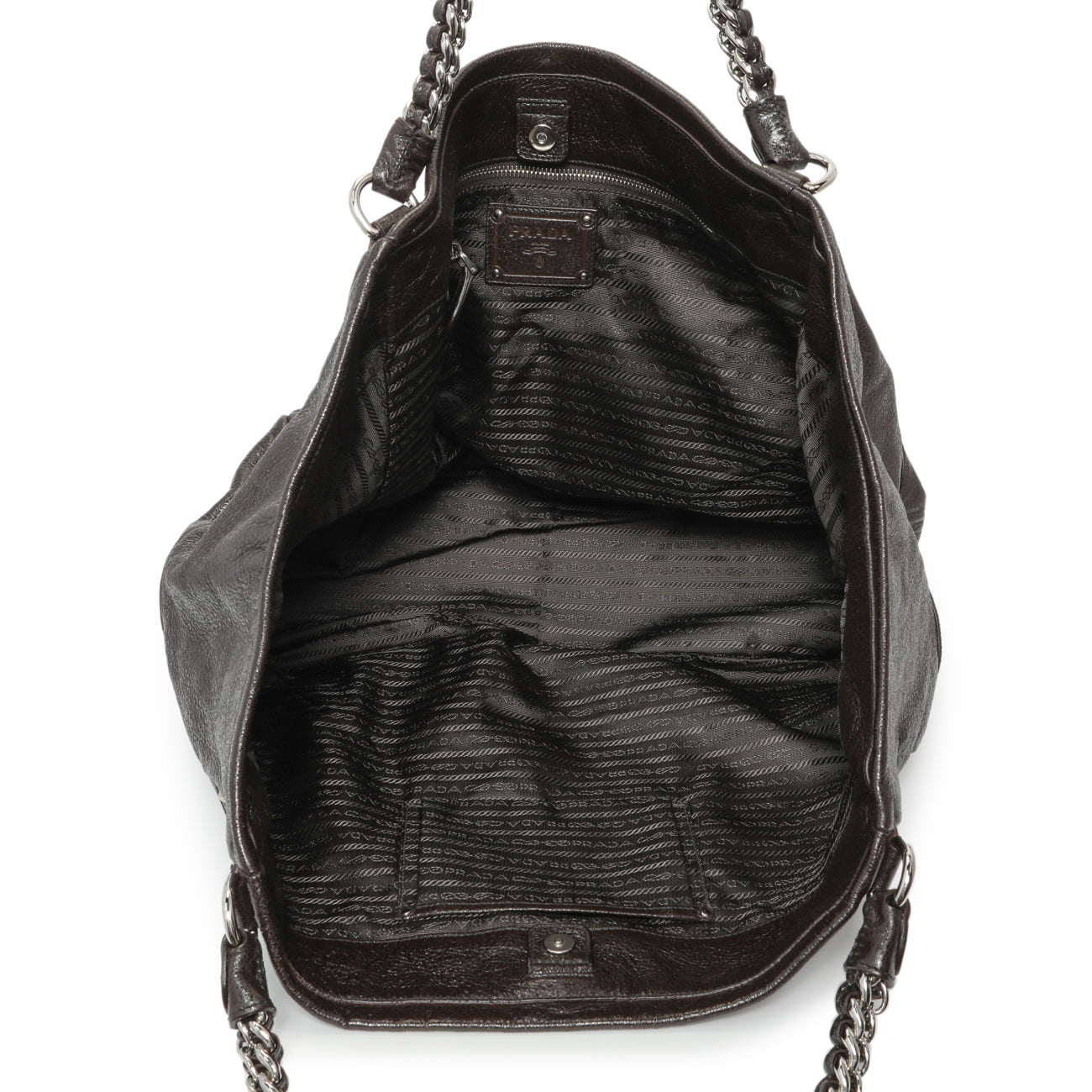 Exclusive Prada Ebano Cervo Lux Chain Shoulder Bag — Alternate View 8