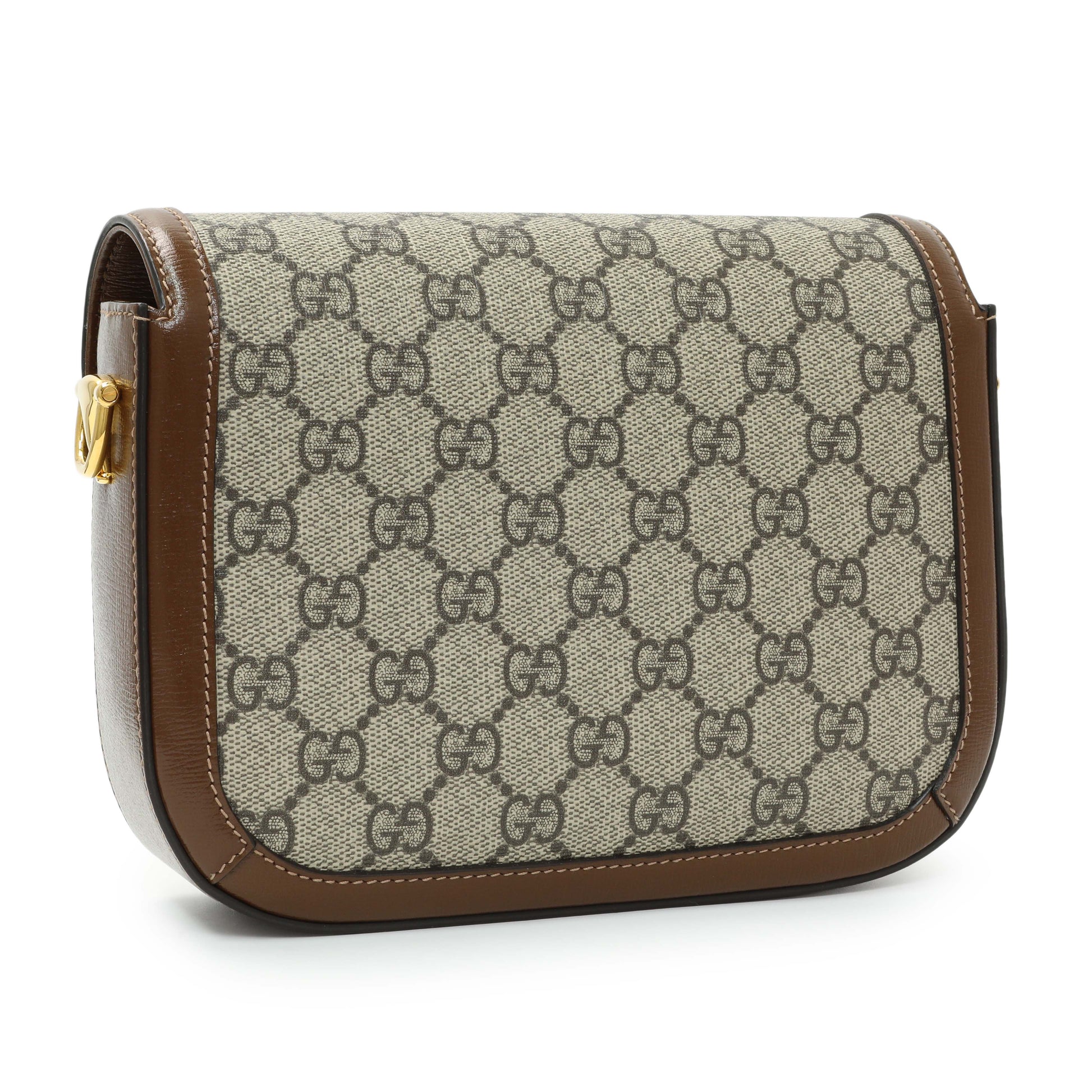 Exclusive Gucci GG Supreme Monogram Web Mini Horsebit 1955 Shoulder Bag — Side View