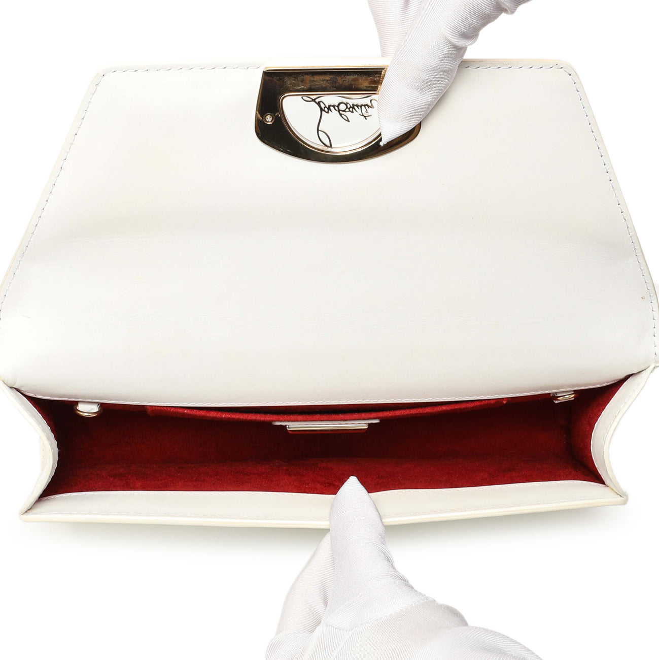 Exclusive Christian Louboutin White Patent Vero Dodat Clutch — Alternate View 9