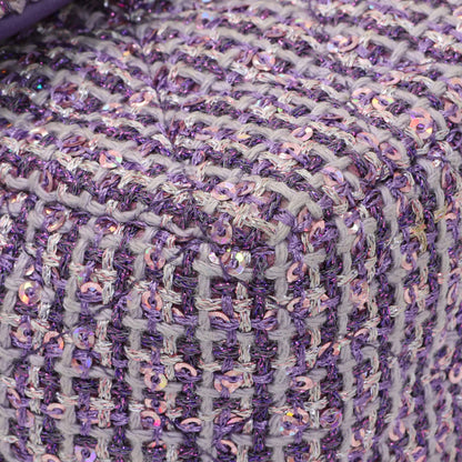 Exclusive Chanel Purple Tweed Sequin Mini Rectangular Flap — Top View