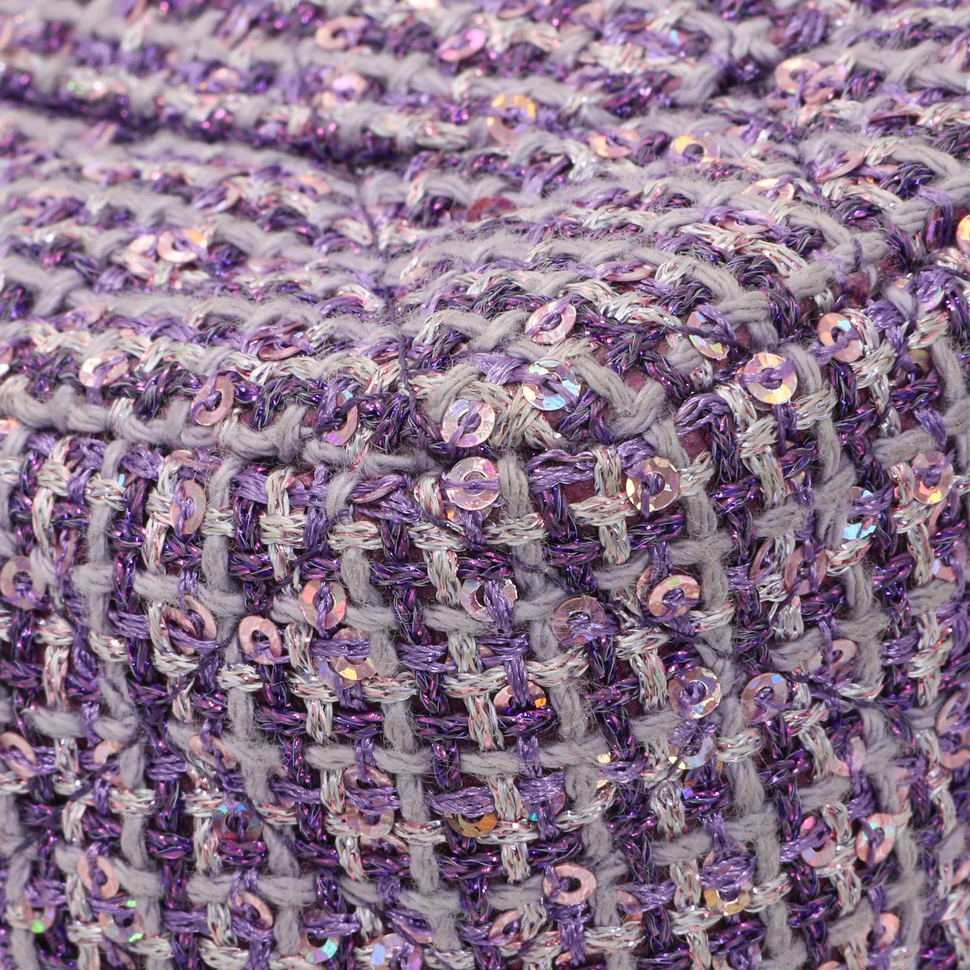 Exclusive Chanel Purple Tweed Sequin Mini Rectangular Flap — Lifestyle View