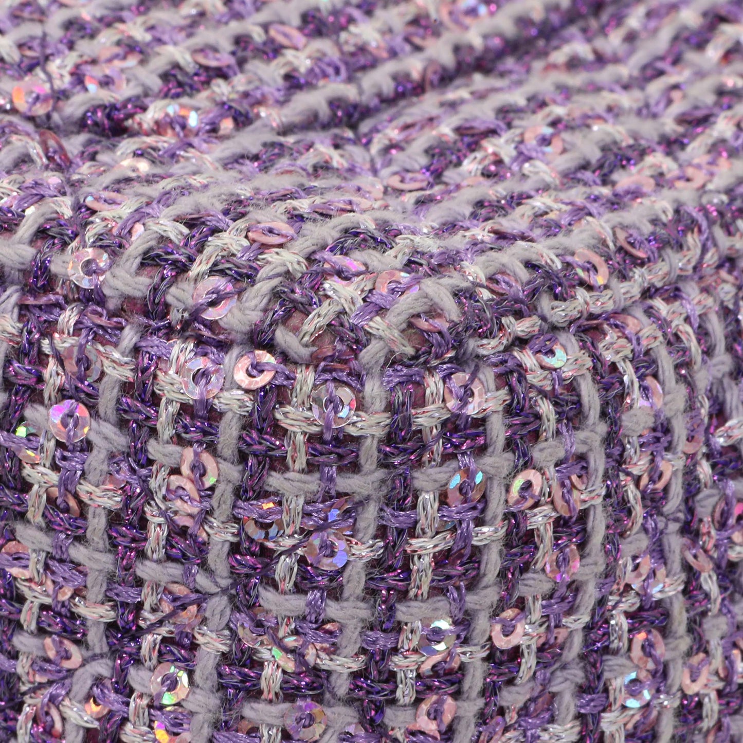 Exclusive Chanel Purple Tweed Sequin Mini Rectangular Flap — Alternate View 7