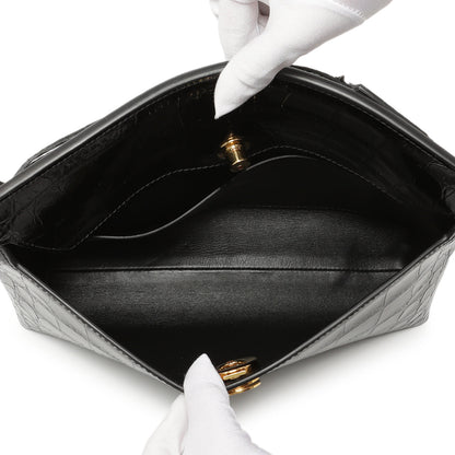 Exclusive Burberry Black Crocodile Embossed Small Society Clutch — Alternate View 8
