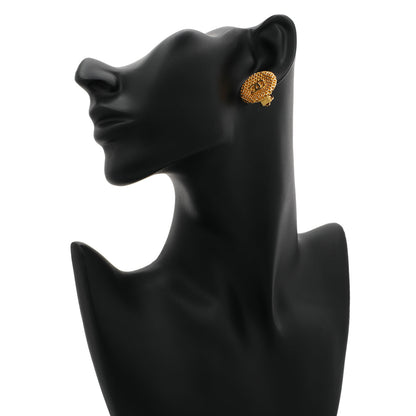 Exclusive Chanel Gold CC Clip On Earrings — Top View