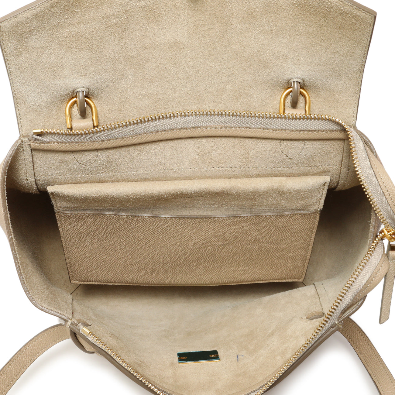 Exclusive Celine Light Taupe Grained Calfskin Micro Belt Bag — Alternate View 8