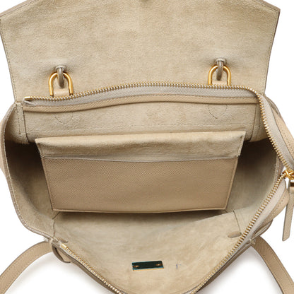 Exclusive Celine Light Taupe Grained Calfskin Micro Belt Bag — Alternate View 8