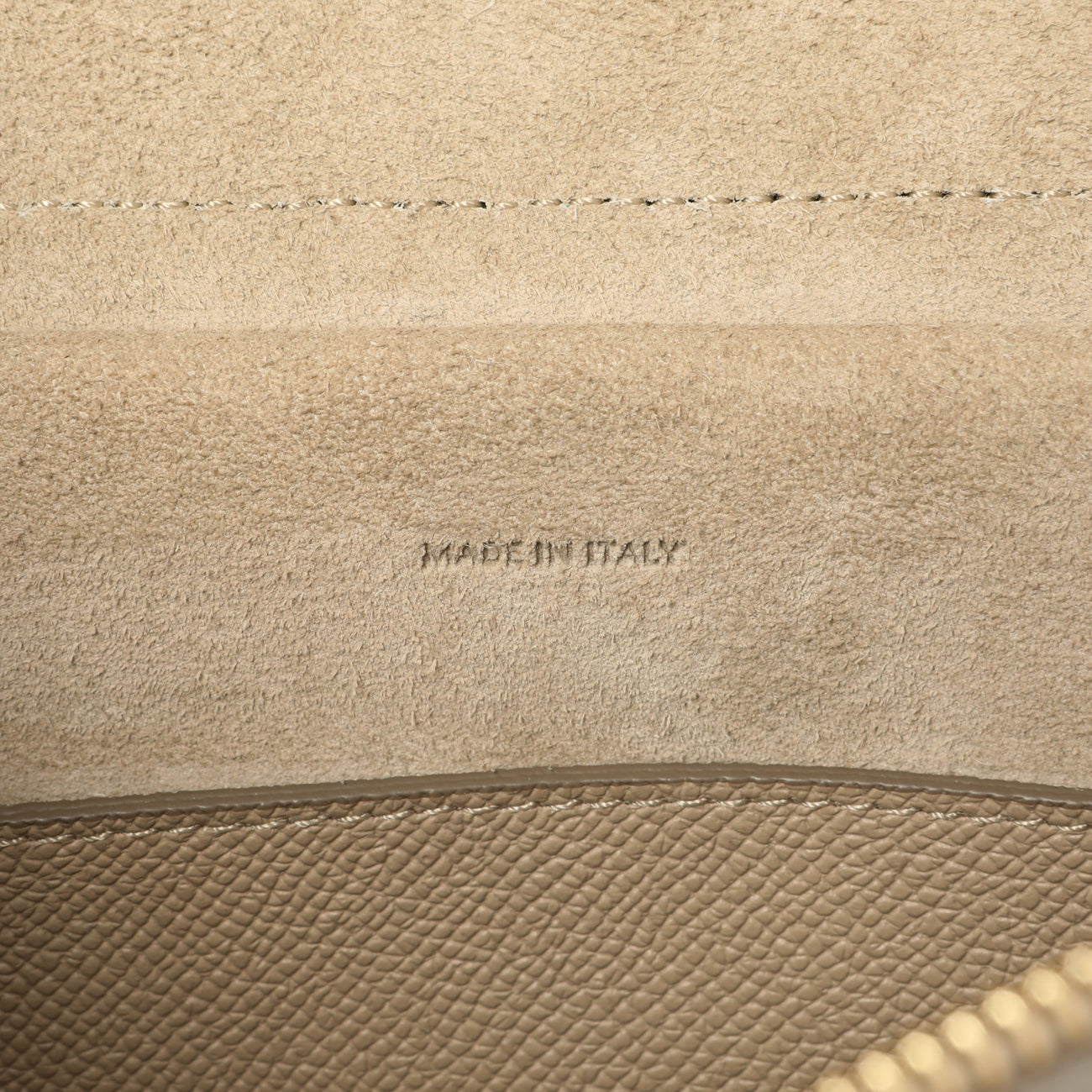 Exclusive Celine Light Taupe Grained Calfskin Micro Belt Bag — Alternate View 9