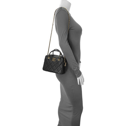 Exclusive Chanel Black Lambskin Mini Bowling Bag — Alternate View 7