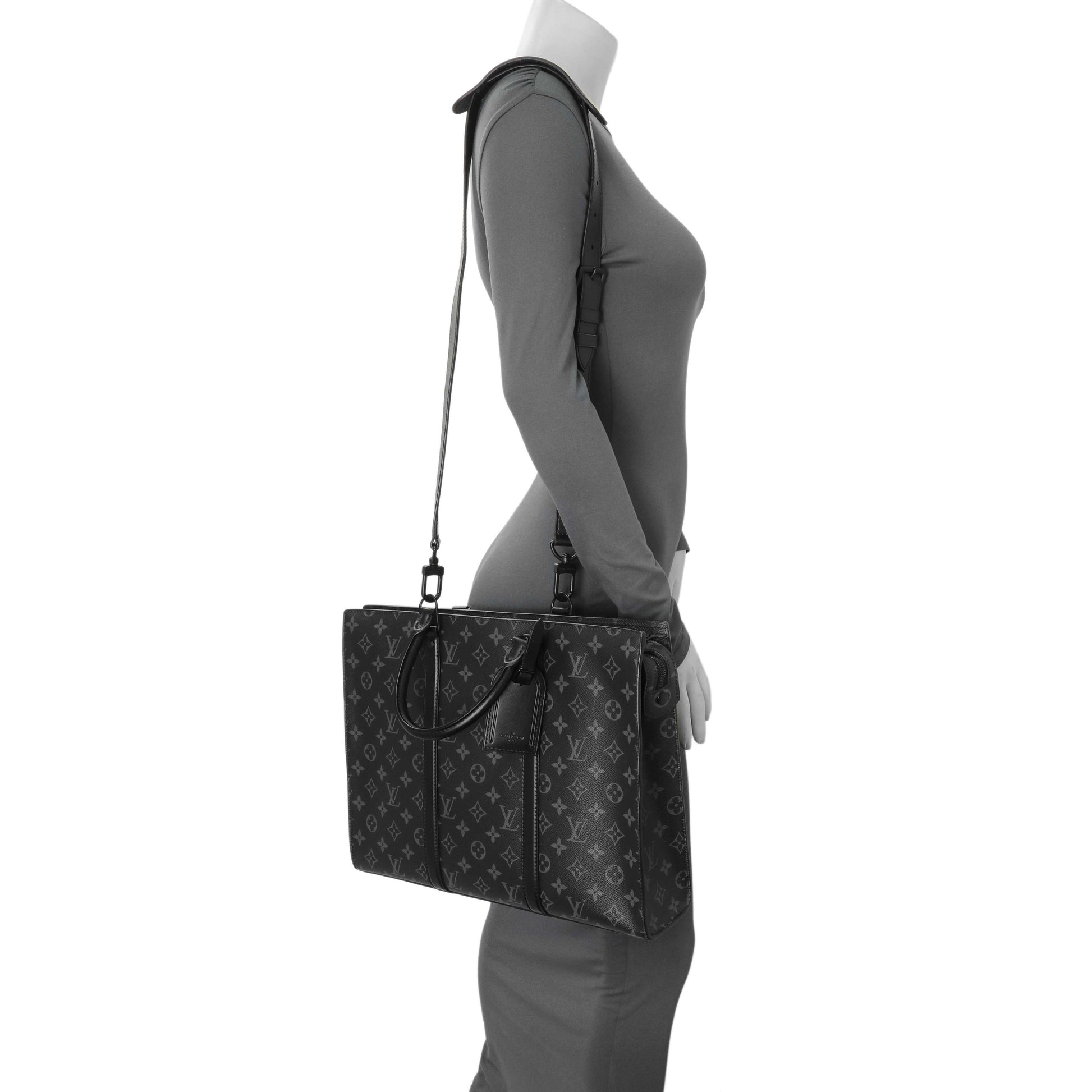 Exclusive Louis Vuitton Monogram Eclipse Sac Plat Horizontal Zipper — Alternate View 12