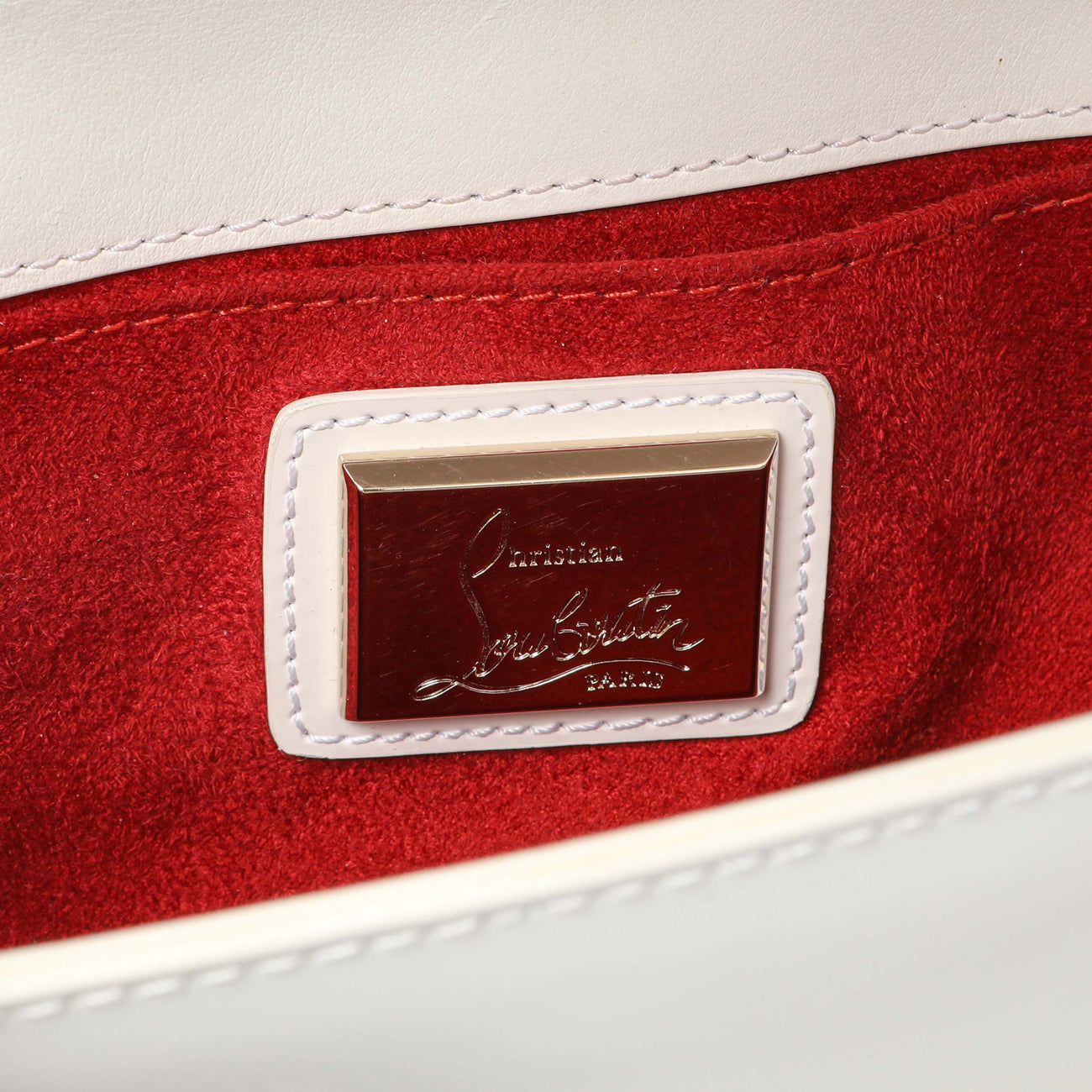 Exclusive Christian Louboutin White Patent Vero Dodat Clutch — Alternate View 10
