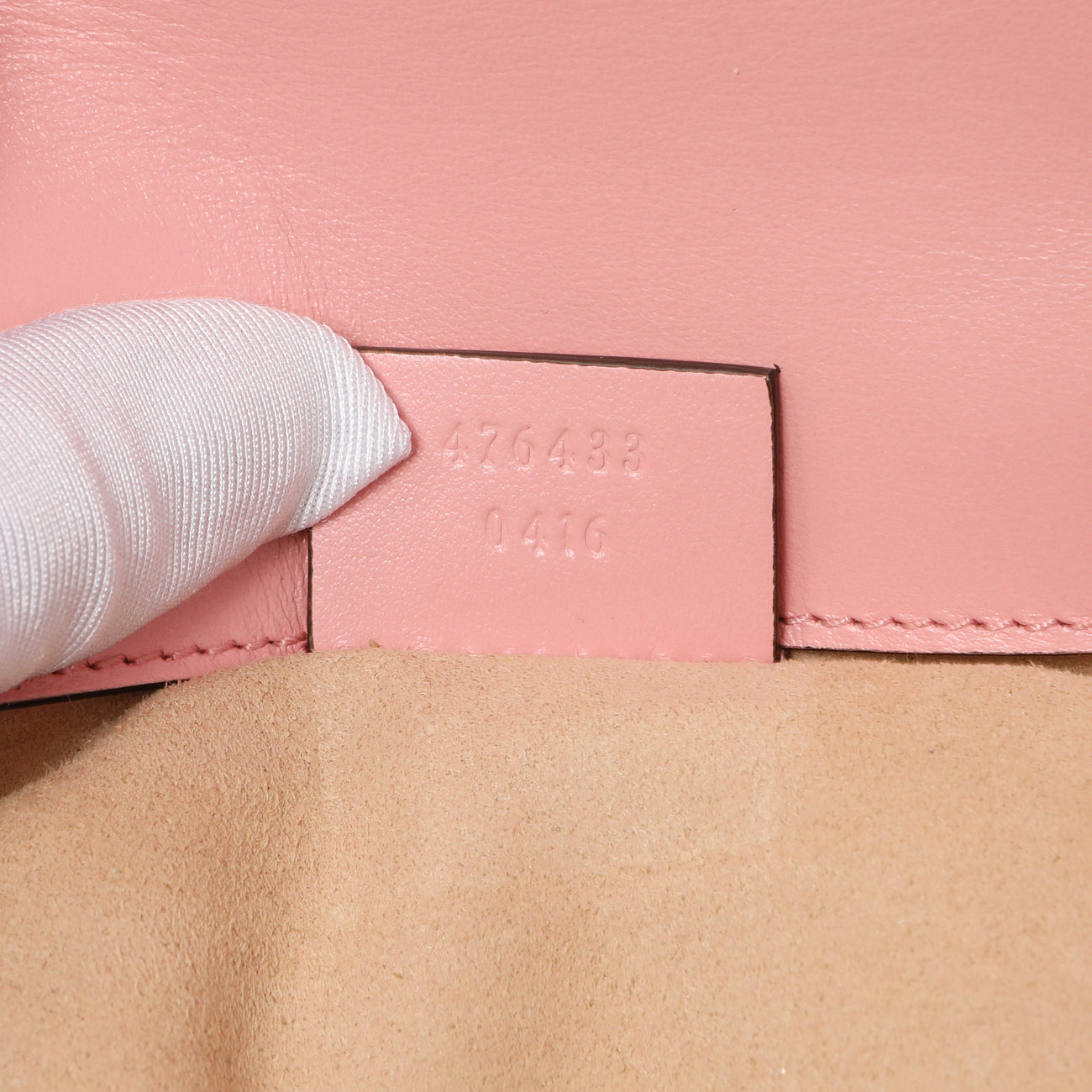 Exclusive Gucci Pink Calfskin Matelasse Super Mini GG Marmont — Alternate View 10