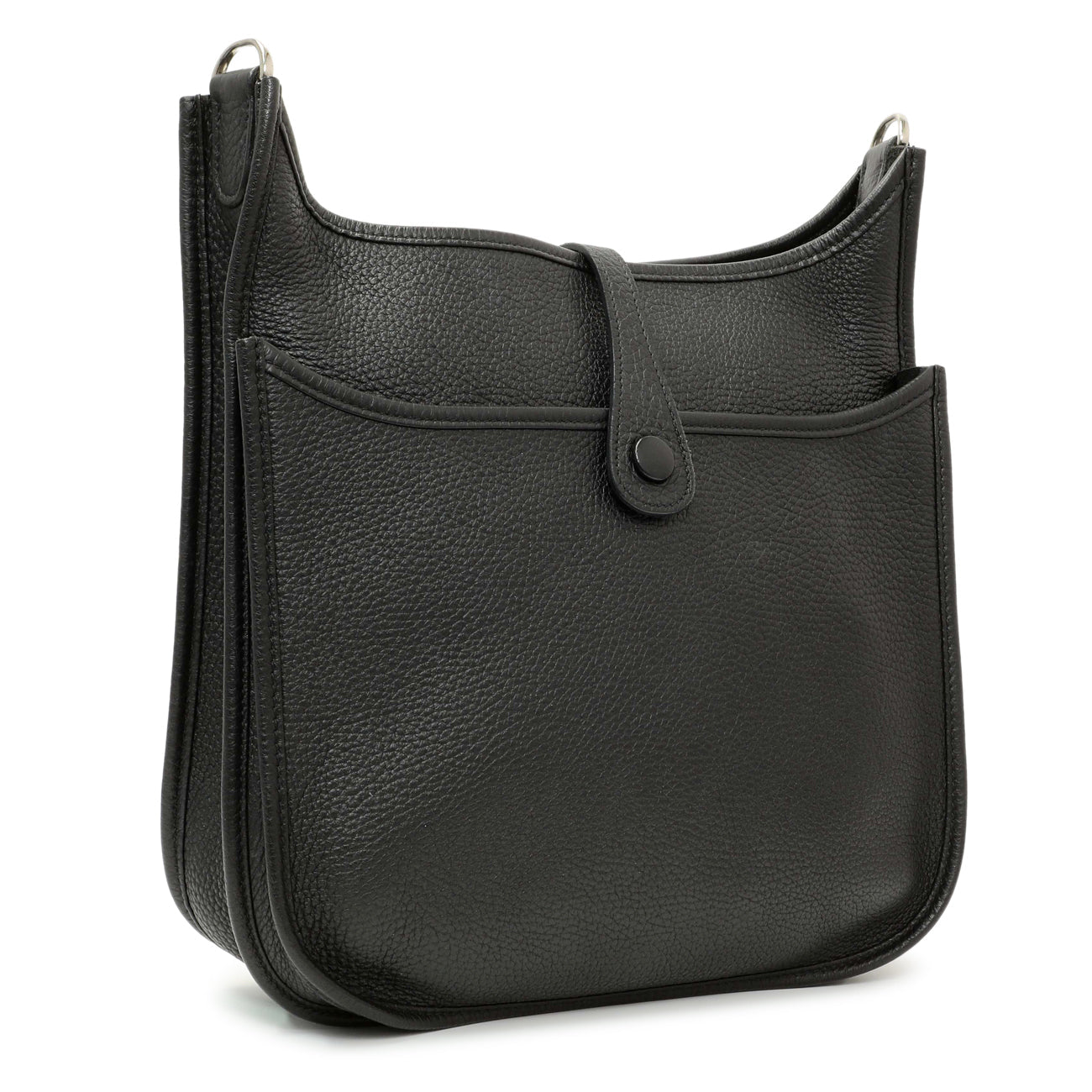 Exclusive Hermes Black Clemence Evelyne III PM — Side View