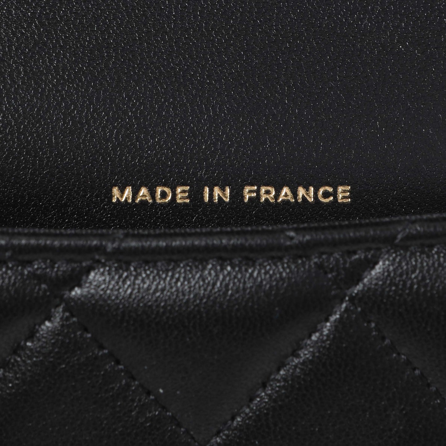 Exclusive Chanel Black Lambskin Top Handle Flap Coin Purse With Chain — Lifestyle View