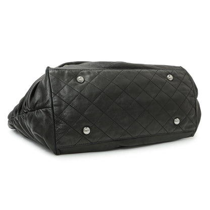 Exclusive Chanel Black Lambskin Timeless Sharpei Tote — Back View