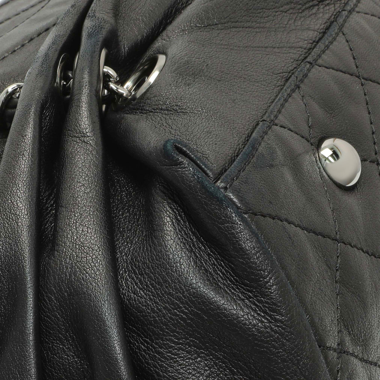 Exclusive Chanel Black Lambskin Timeless Sharpei Tote — Top View