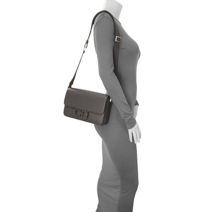 Exclusive Ferragamo Brown Double Gancini Messenger Bag — Alternate View 7