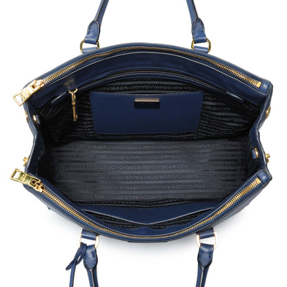 Exclusive Prada Blue Saffiano Medium Galleria Double Zip Tote — Alternate View 8