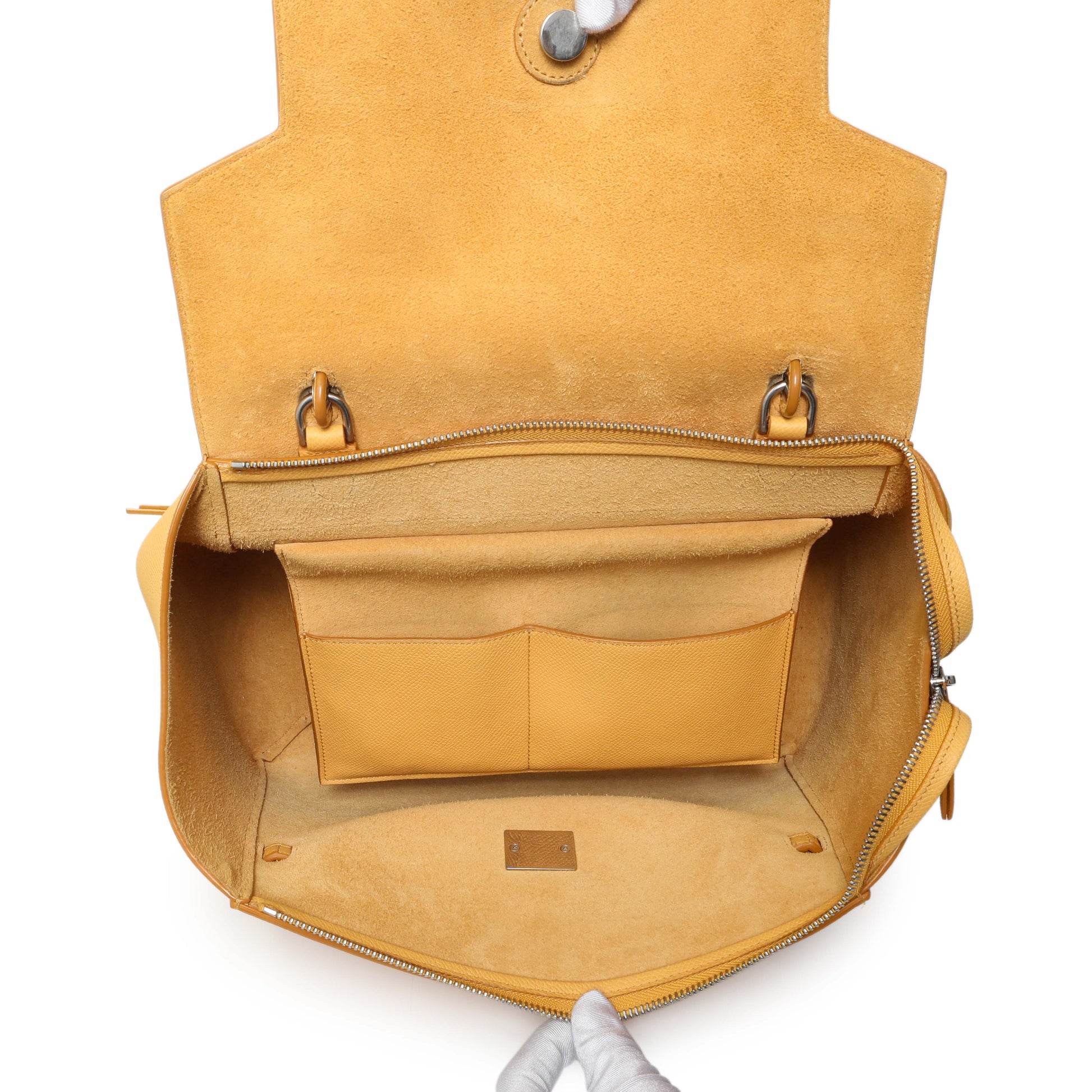 Exclusive Celine Yellow Grained Calfskin Mini Belt Bag — Alternate View 8