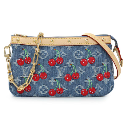 Exclusive Louis Vuitton X Takashi Murakami Cherry Pochette Accessories — Front View