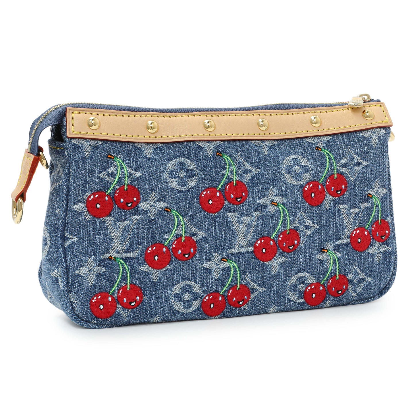 Exclusive Louis Vuitton X Takashi Murakami Cherry Pochette Accessories — Side View