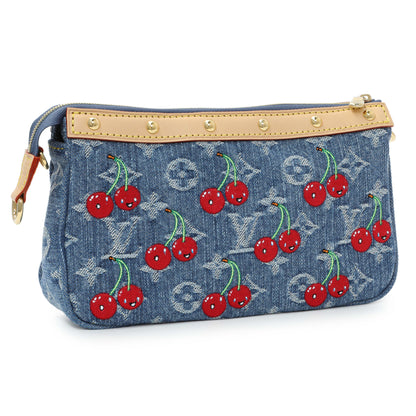Exclusive Louis Vuitton X Takashi Murakami Cherry Pochette Accessories — Side View