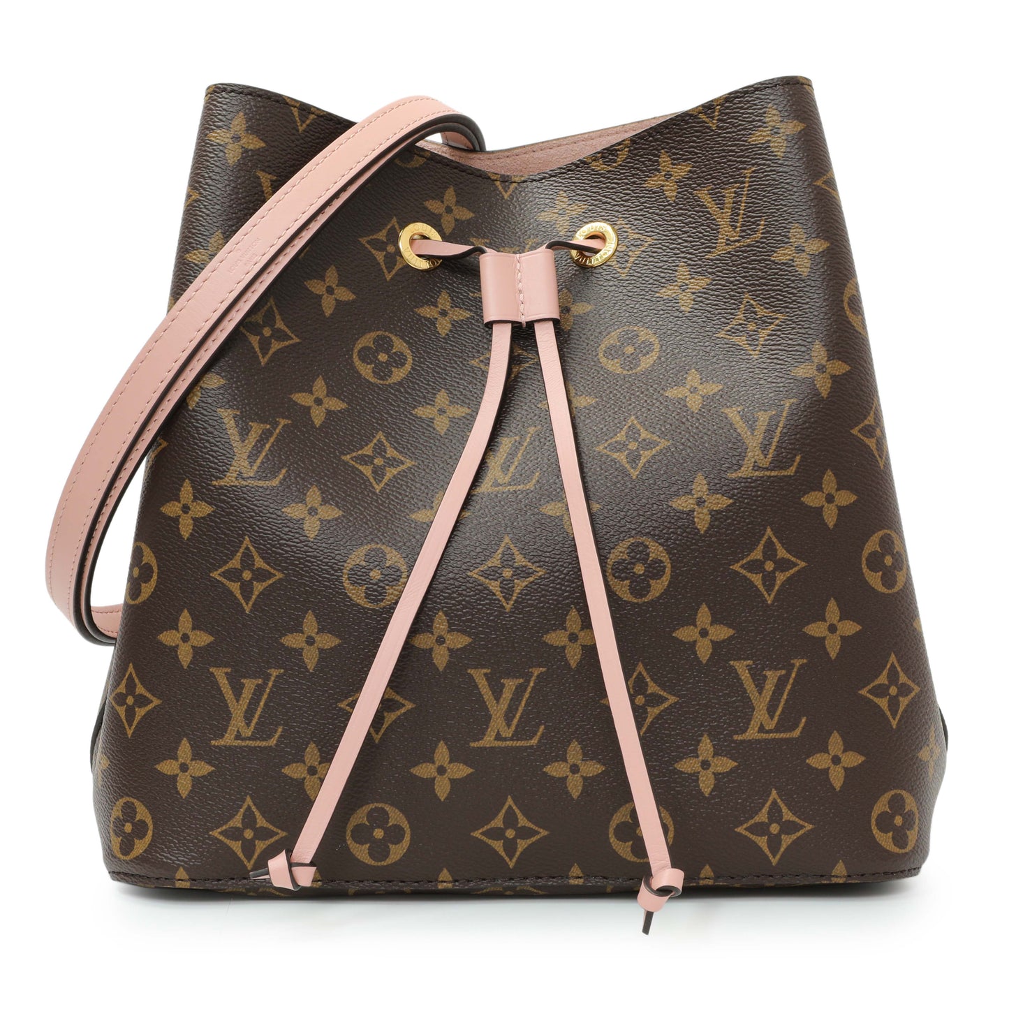 Exclusive Louis Vuitton Rose Poudre Monogram Neonoe MM — Front View