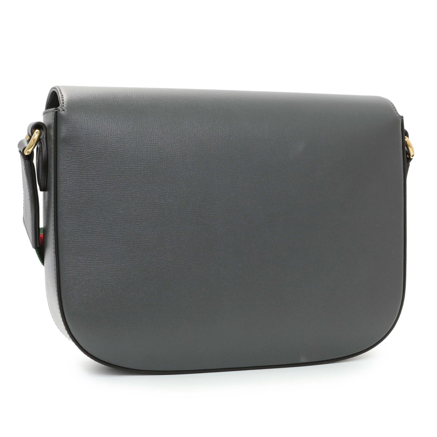 Exclusive Gucci Grey Calfskin Large Horsebit 1955 Shoulder Bag — Side View
