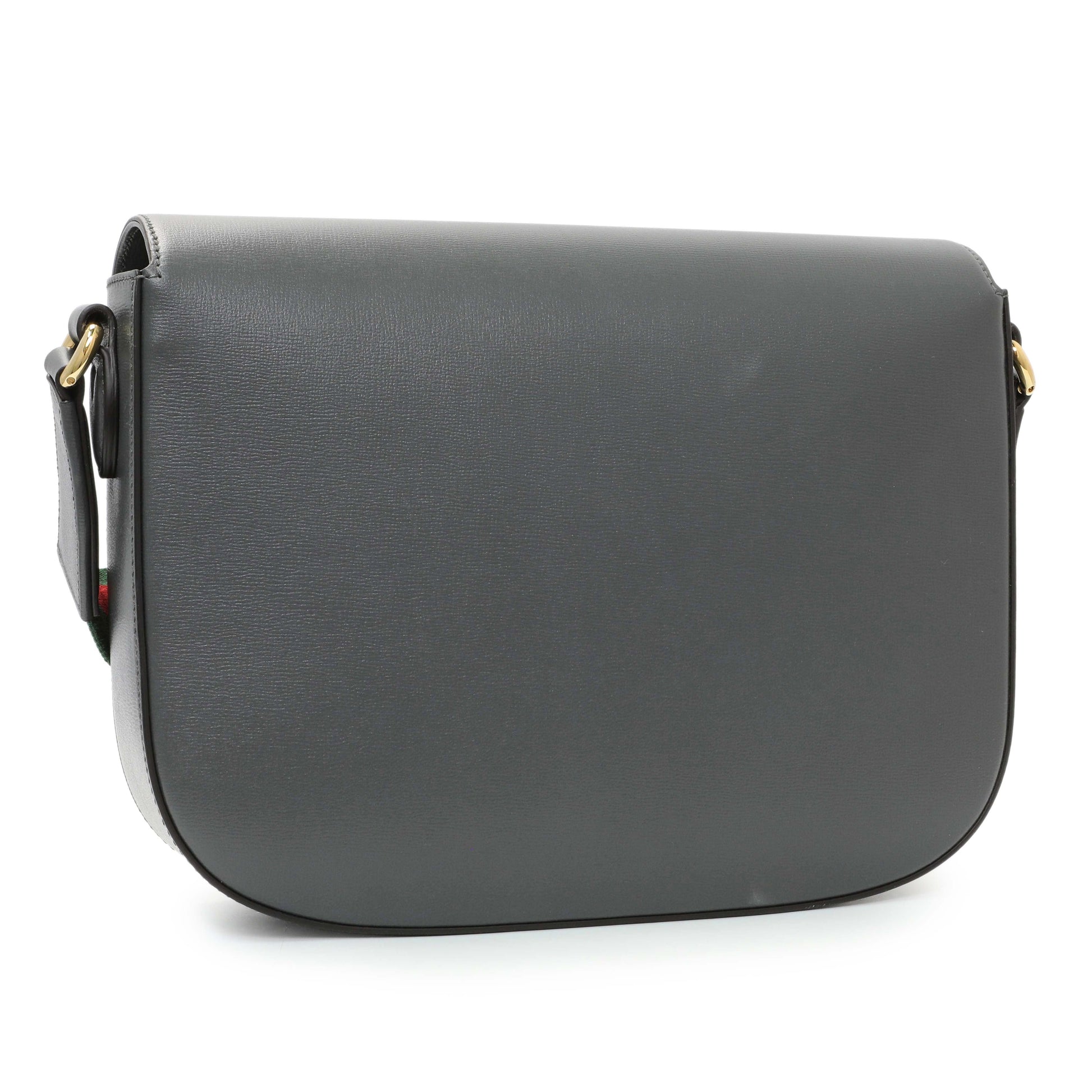 Exclusive Gucci Grey Calfskin Large Horsebit 1955 Shoulder Bag — Side View