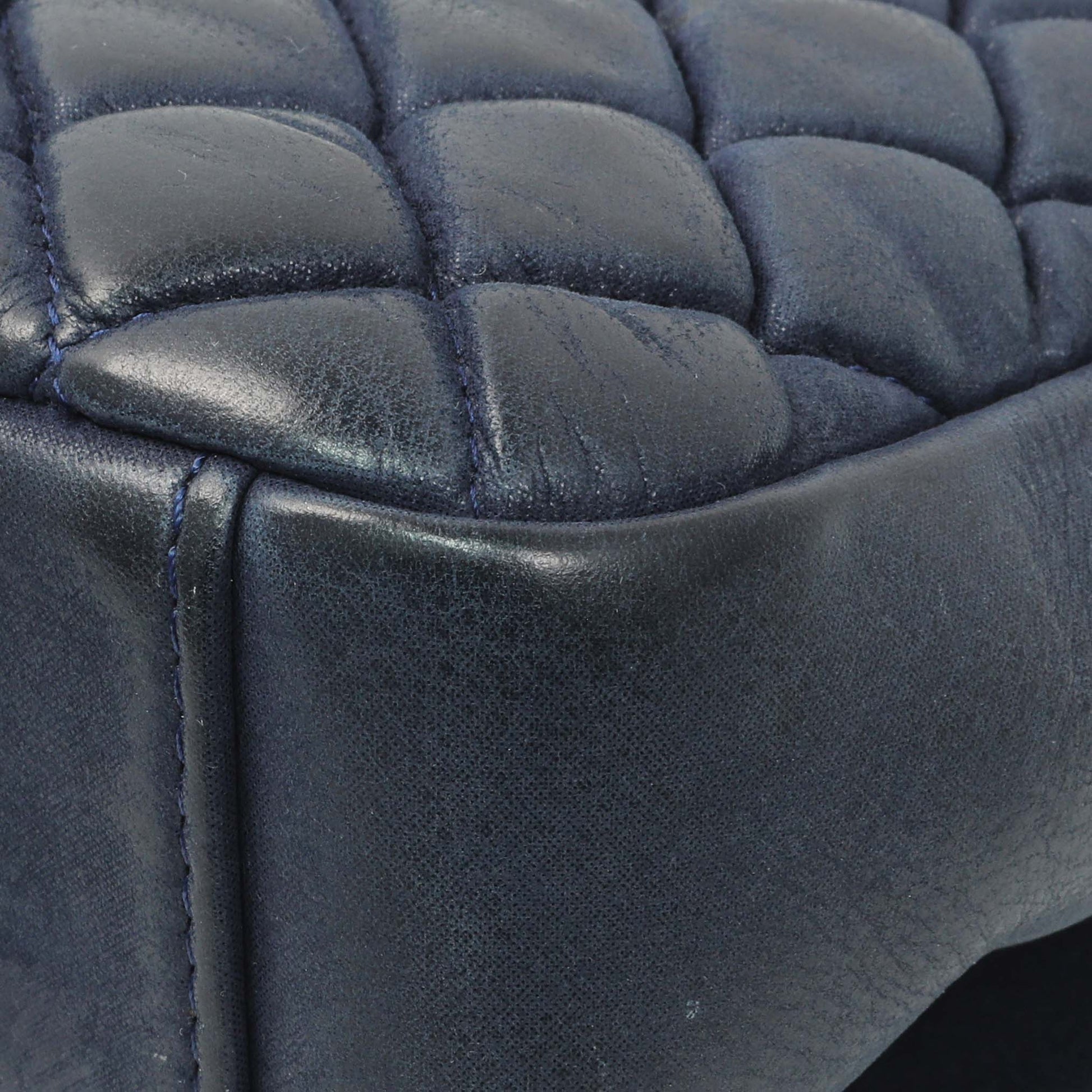 Exclusive Chanel Blue Iridescent Calfskin Bubble Flap — Alternate View 7
