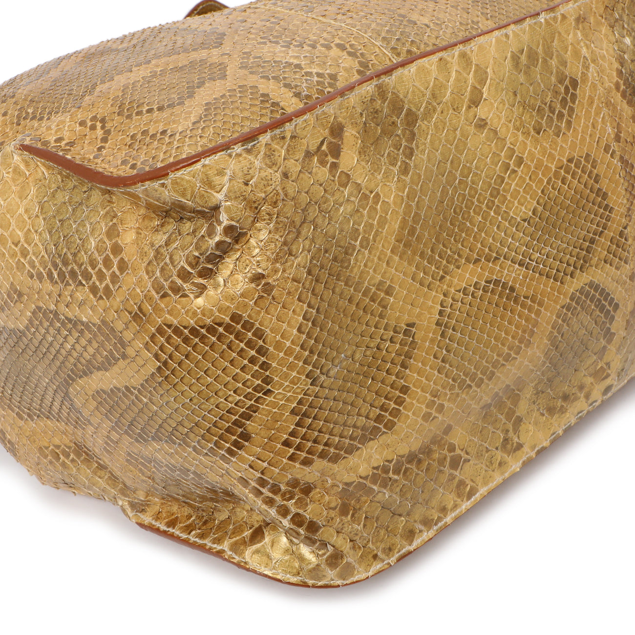 Exclusive Prada Pitone Oro Python Cinch Shoulder Bag — Lifestyle View