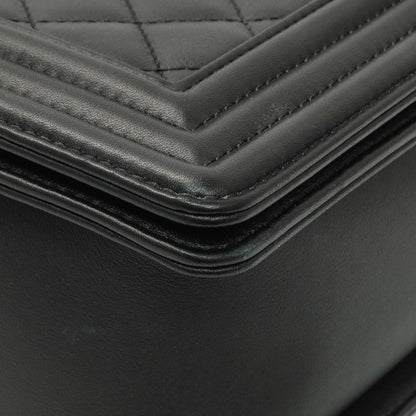 Exclusive Chanel Black Quilted Calfskin New Medium Boy Flap — Top View