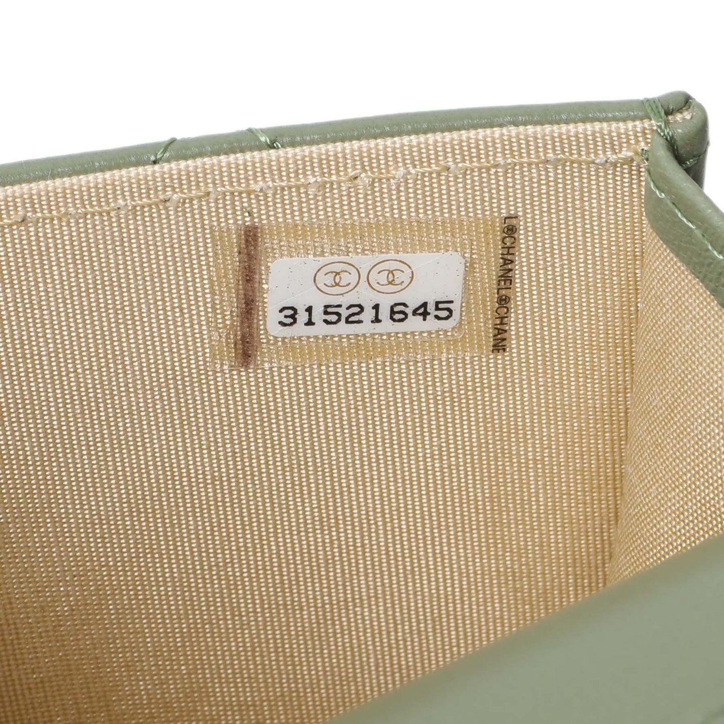 Exclusive Chanel Green Quilted Lambskin Pearl Crush Clutch With Chain — Alternate View 7