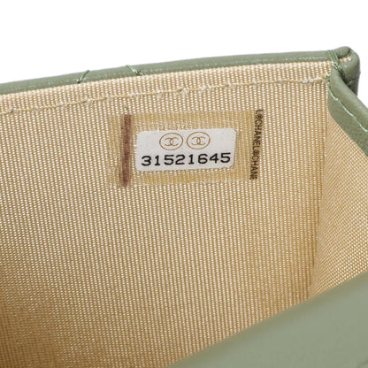 Exclusive Chanel Green Quilted Lambskin Pearl Crush Clutch With Chain — Alternate View 7