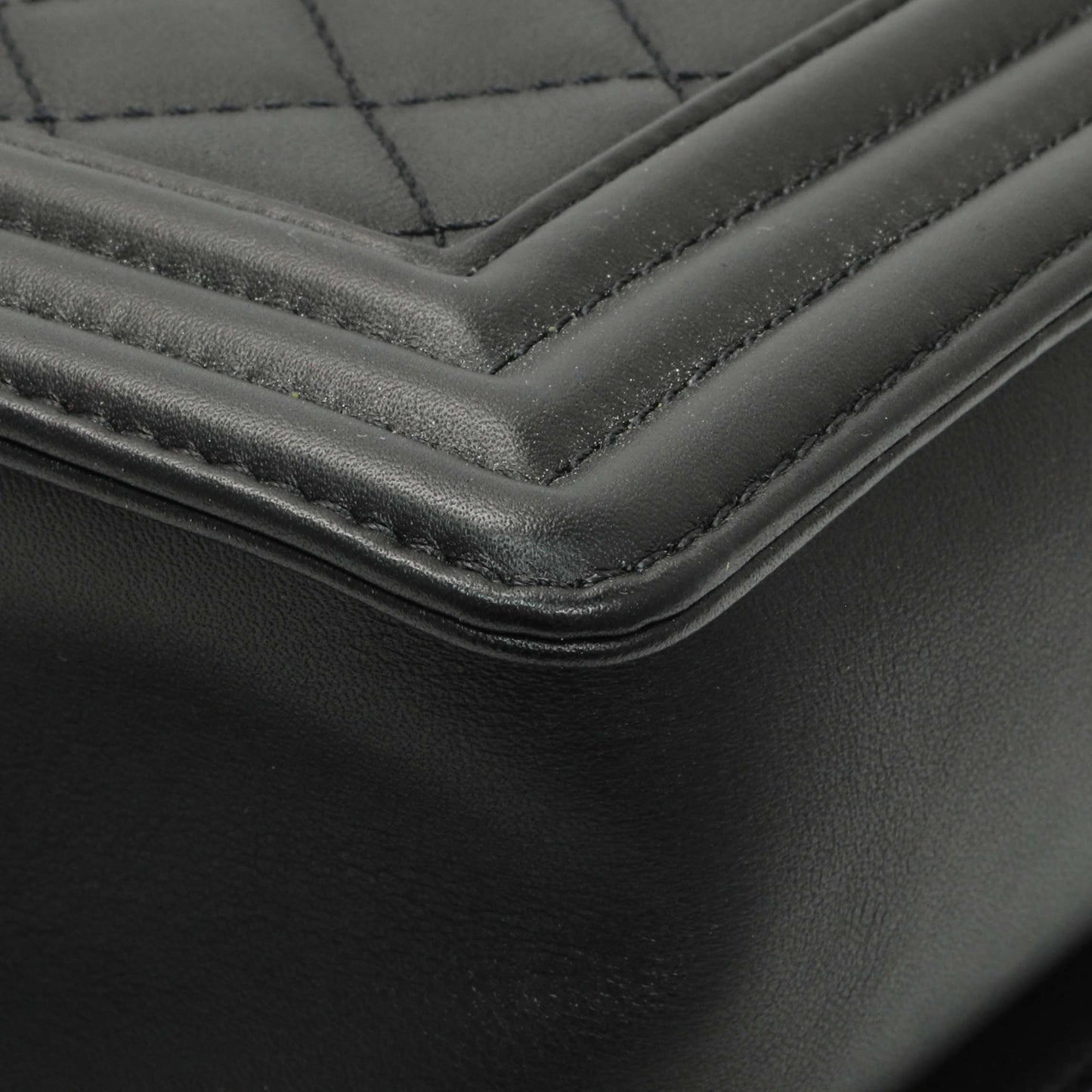 Exclusive Chanel Black Quilted Calfskin New Medium Boy Flap — Lifestyle View