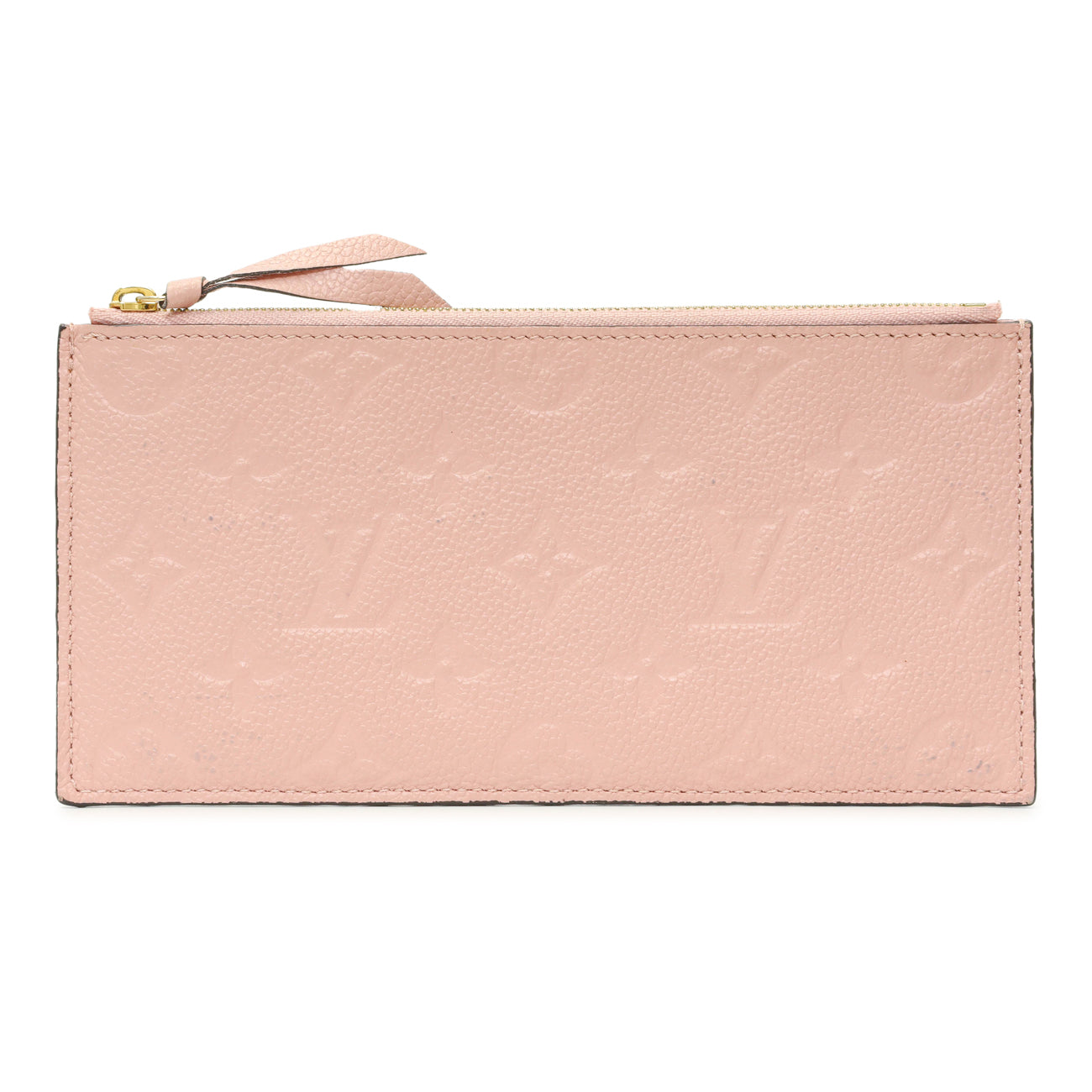 Exclusive Louis Vuitton Rose Poudre Empreinte Felicie Chain Wallet Zippered Insert — Front View