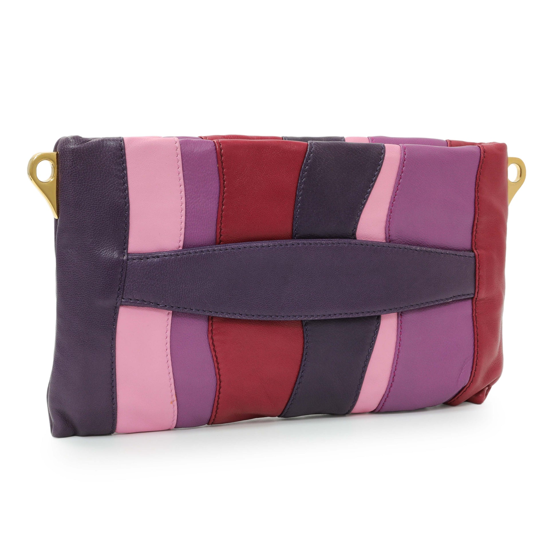 Exclusive Prada Multicolor Nappa Stripes Clutch — Side View