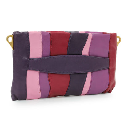 Exclusive Prada Multicolor Nappa Stripes Clutch — Side View