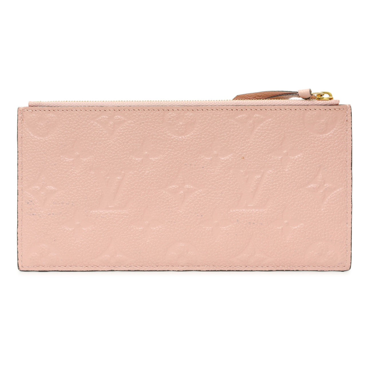 Exclusive Louis Vuitton Rose Poudre Empreinte Felicie Chain Wallet Zippered Insert — Side View