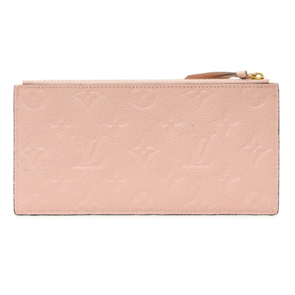 Exclusive Louis Vuitton Rose Poudre Empreinte Felicie Chain Wallet Zippered Insert — Side View