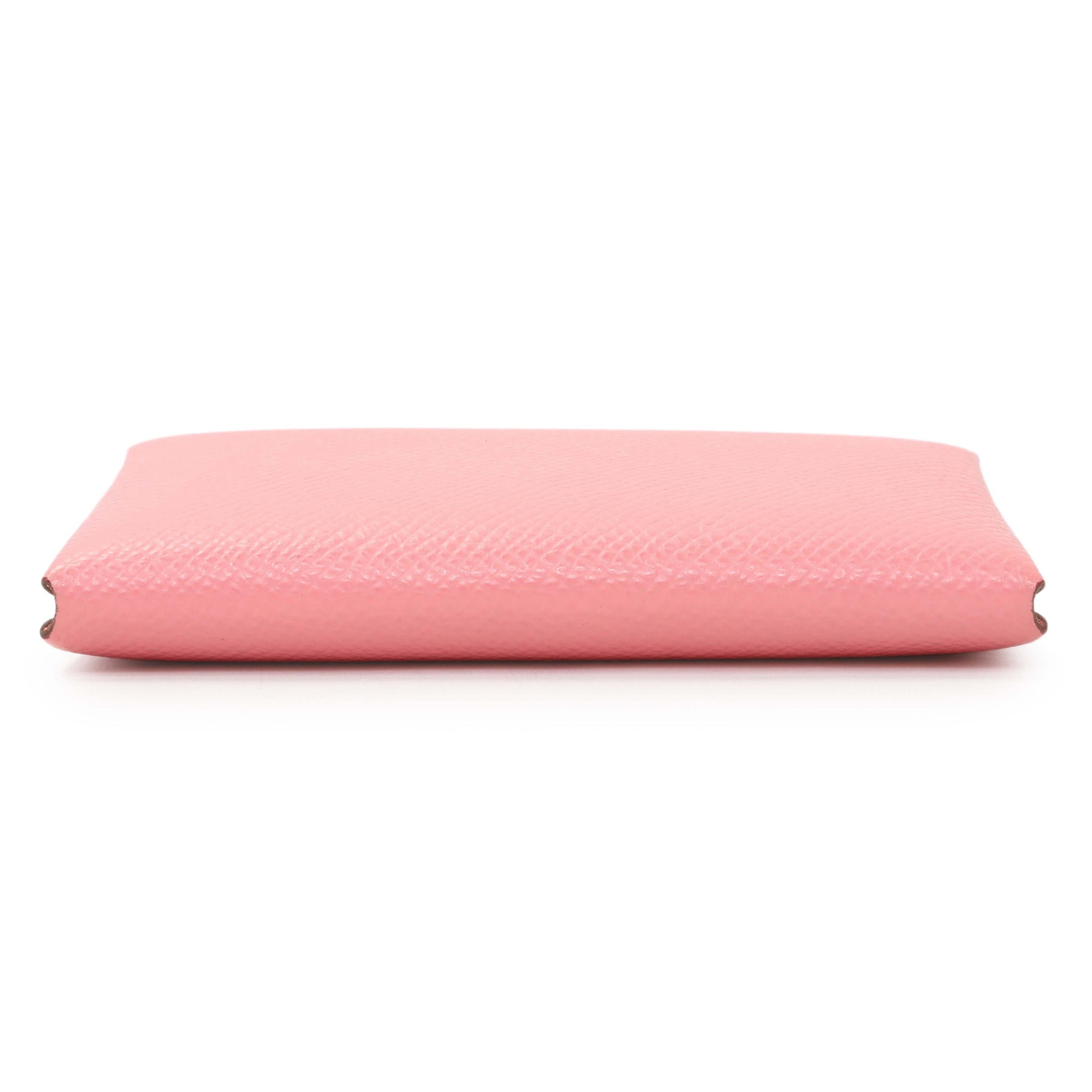 Exclusive Hermes Pink Epsom Calvi Duo Card Case — Back View