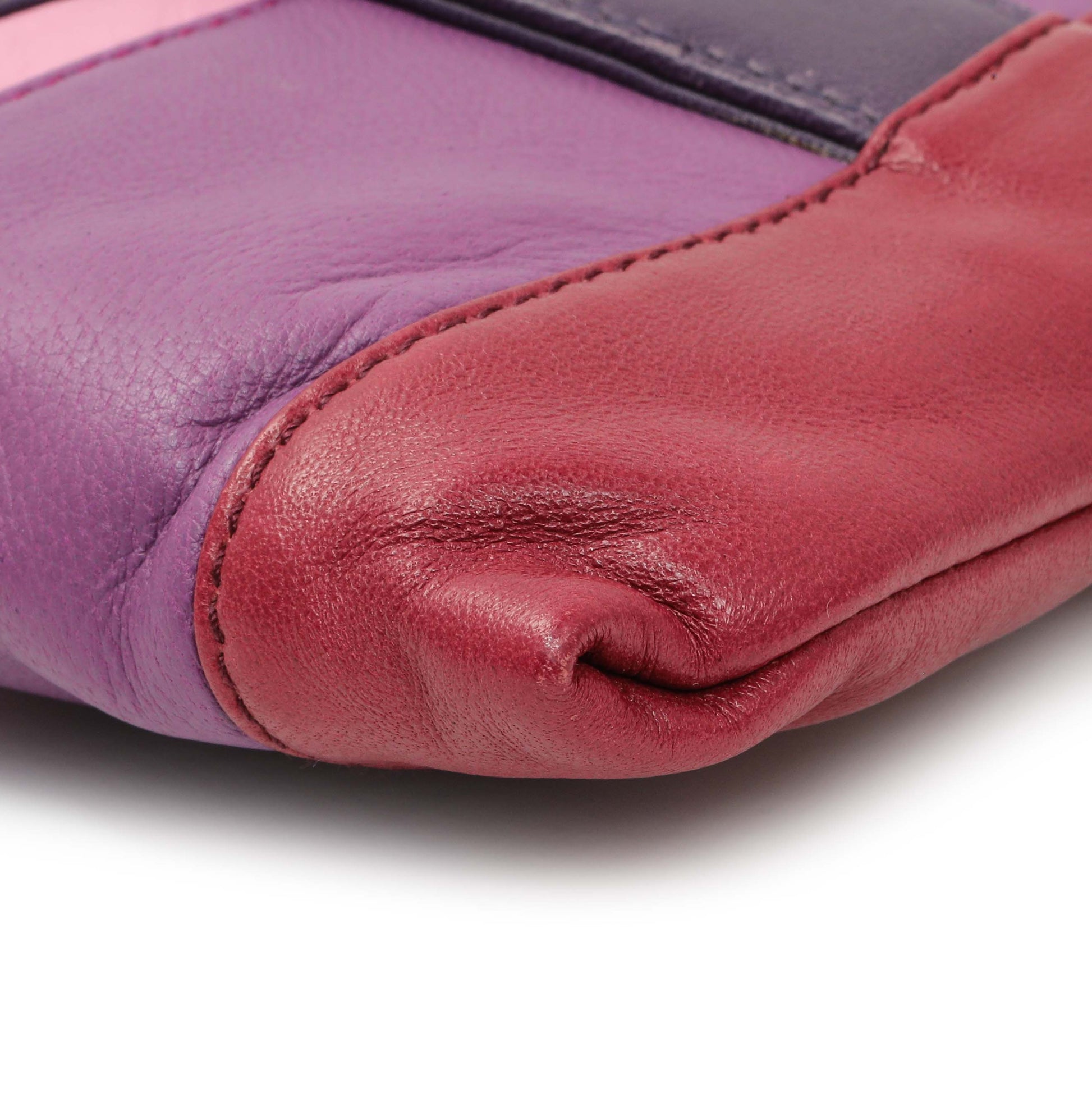 Exclusive Prada Multicolor Nappa Stripes Clutch — Detail View