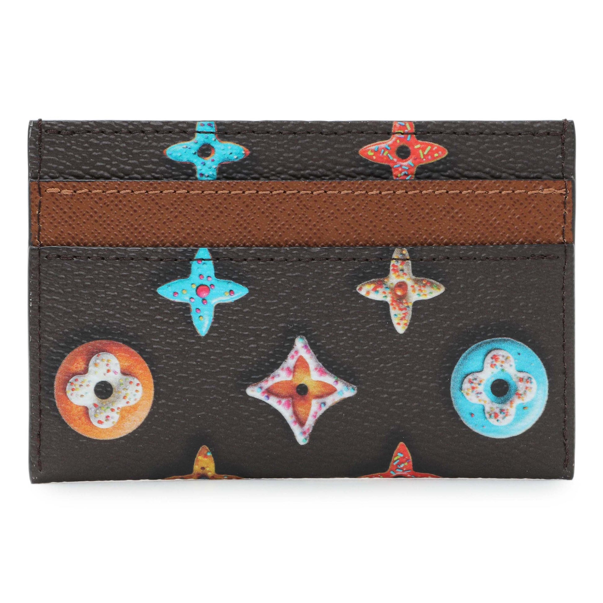 Exclusive Louis Vuitton Monogram Chocolate Donut Double Cardholder — Side View