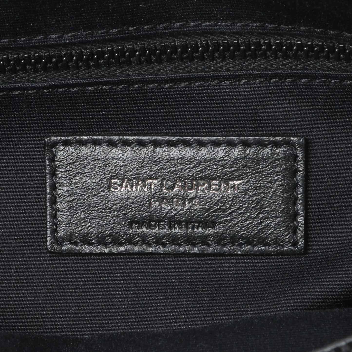 Exclusive Saint Laurent Black Calfskin Medium Loulou — Detail View