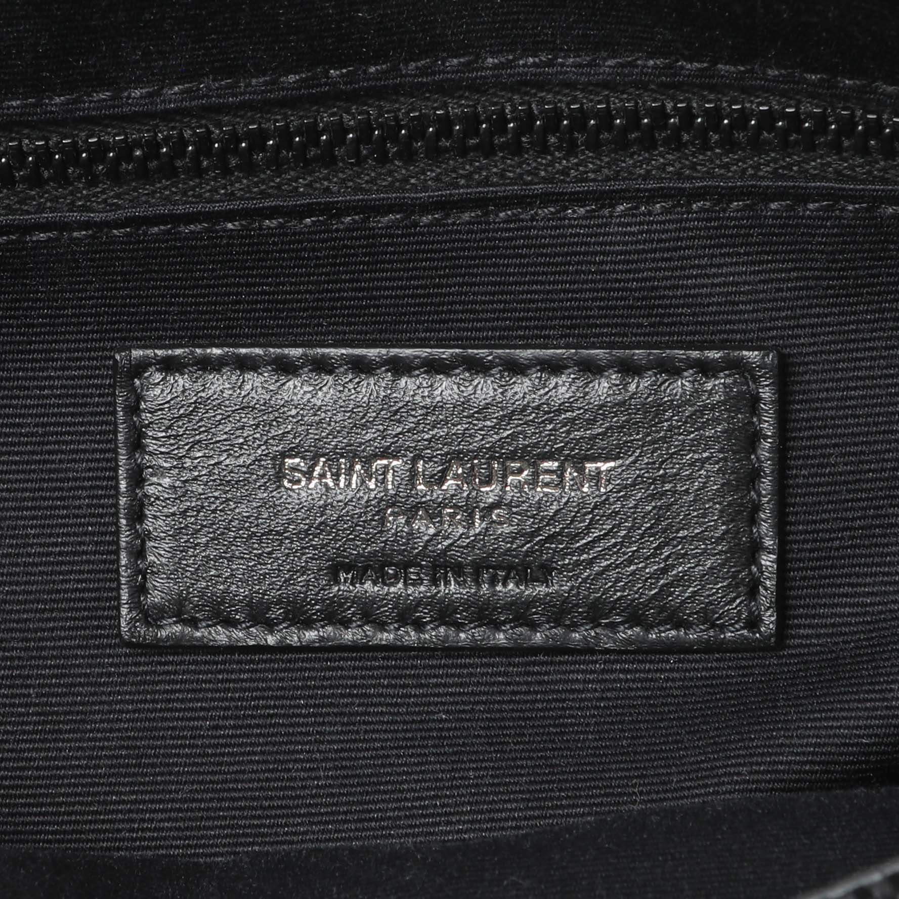 Exclusive Saint Laurent Black Calfskin Medium Loulou — Detail View