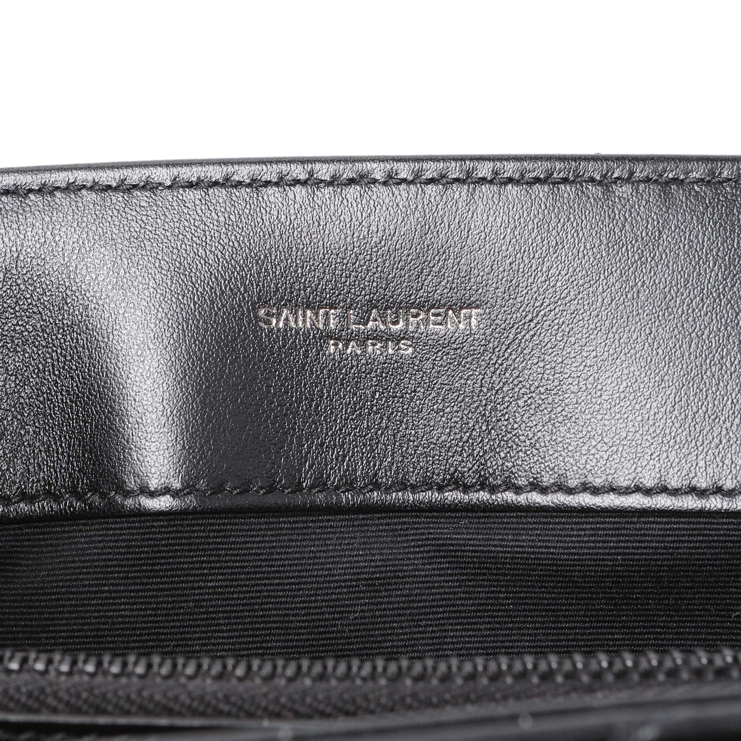 Exclusive Saint Laurent Black Calfskin Medium Loulou — Lifestyle View
