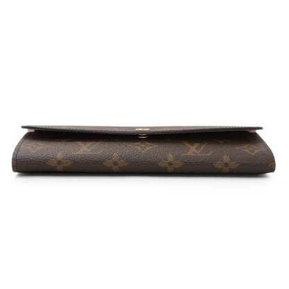 Exclusive Louis Vuitton Rose Ballerine Monogram Emilie Wallet — Back View