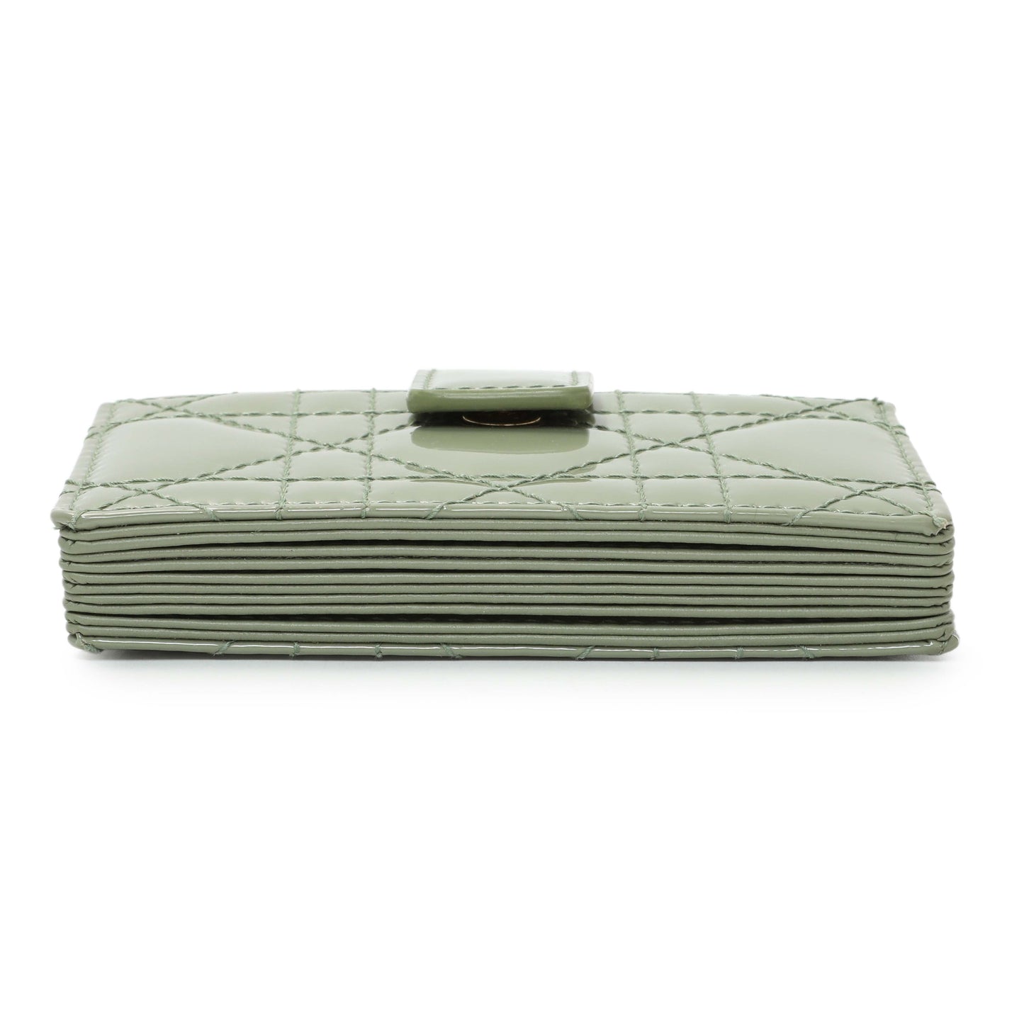 Exclusive Christian Dior Patent Cannage Lady Dior 5-Gusset Card Holder — Back View
