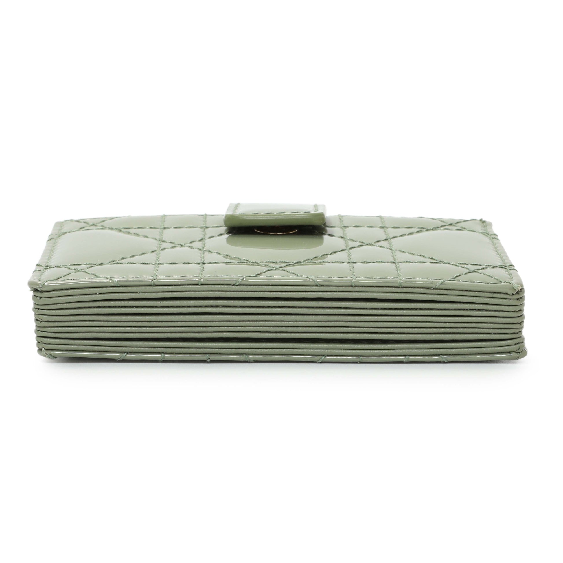Exclusive Christian Dior Patent Cannage Lady Dior 5-Gusset Card Holder — Back View