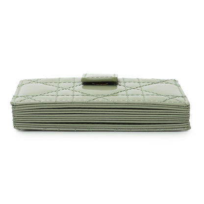 Exclusive Christian Dior Patent Cannage Lady Dior 5-Gusset Card Holder — Back View