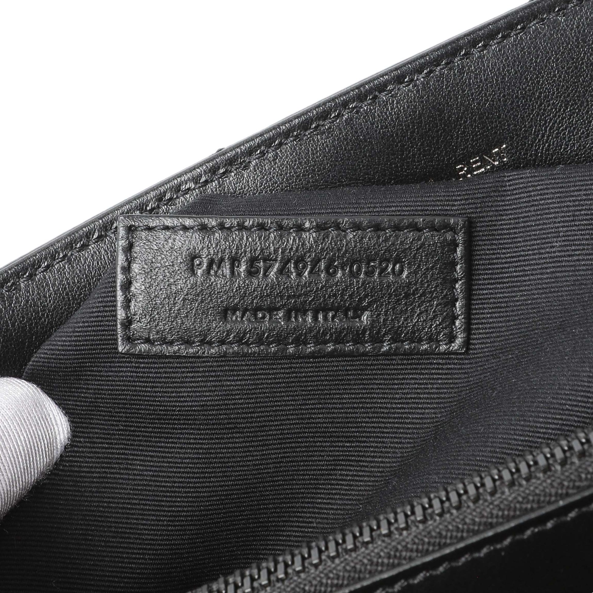 Exclusive Saint Laurent Black Calfskin Medium Loulou — Alternate View 7